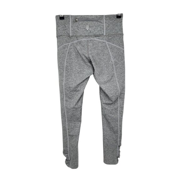 Free People Movement Grey High-Waisted Leggings With Ruched Hem Size Small - Picture 5 of 5